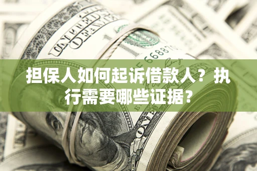 北京担保人如何起诉借款人？执行需要哪些证据？