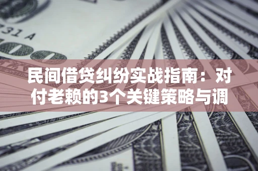 北京民间借贷纠纷实战指南：对付老赖的3个关键策略与调解盲区解析