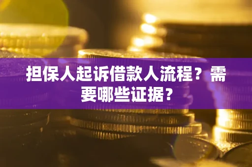 北京担保人起诉借款人流程？需要哪些证据？