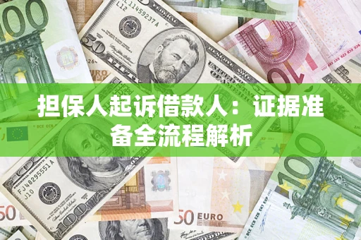 北京担保人起诉借款人：证据准备全流程解析